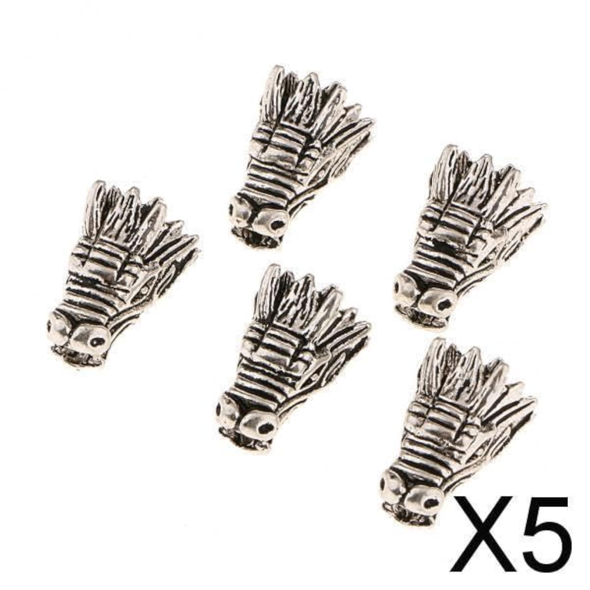5x5 Tibetan Dragon Head Loose Beads for DIY Jewellery